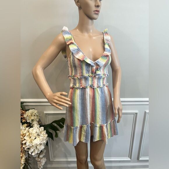 Saylor Rainbow smocked gauze dress - Picture 4 of 6